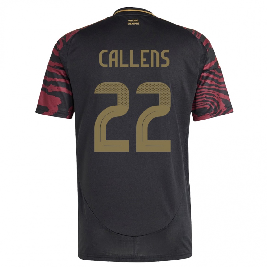 Kids Football Peru Alexander Callens #22 Black Away Jersey 24-26 T-Shirt Canada