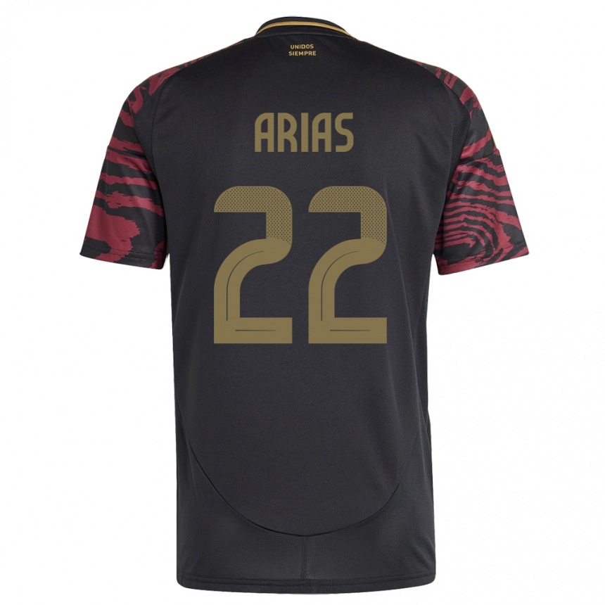 Kids Football Peru Brian Arias #22 Black Away Jersey 24-26 T-Shirt Canada