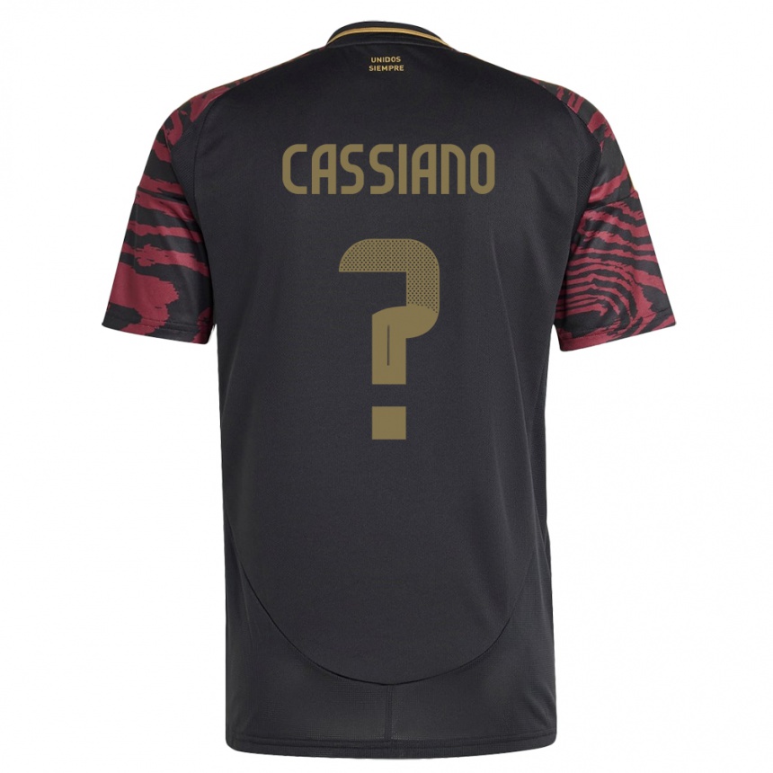 Kids Football Peru Franshesko Cassiano #0 Black Away Jersey 24-26 T-Shirt Canada