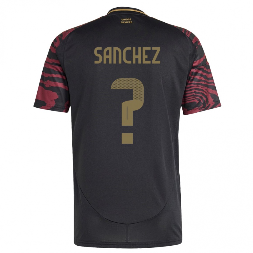 Kids Football Peru Sebastián Sánchez #0 Black Away Jersey 24-26 T-Shirt Canada