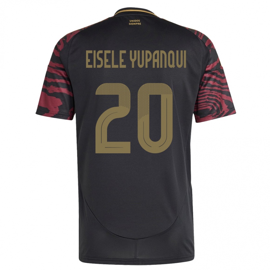 Kids Football Peru Philipp Eisele Yupanqui #20 Black Away Jersey 24-26 T-Shirt Canada