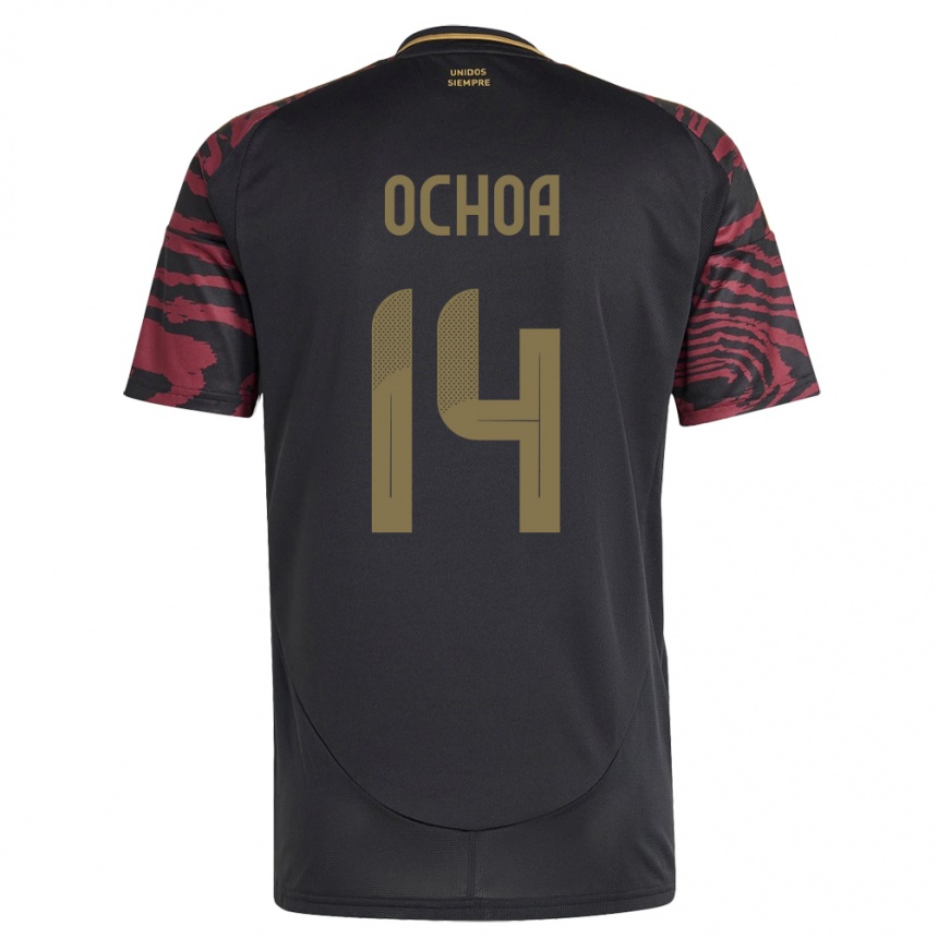 Kids Football Peru Victoria Ochoa #14 Black Away Jersey 24-26 T-Shirt Canada