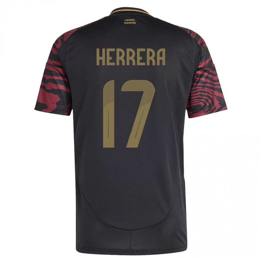 Kids Football Peru Fabiola Herrera #17 Black Away Jersey 24-26 T-Shirt Canada