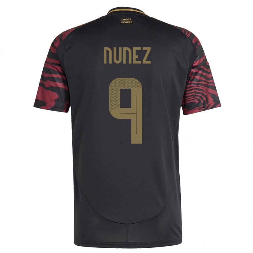 Kids Football Peru Pierina Núñez #9 Black Away Jersey 24-26 T-Shirt Canada