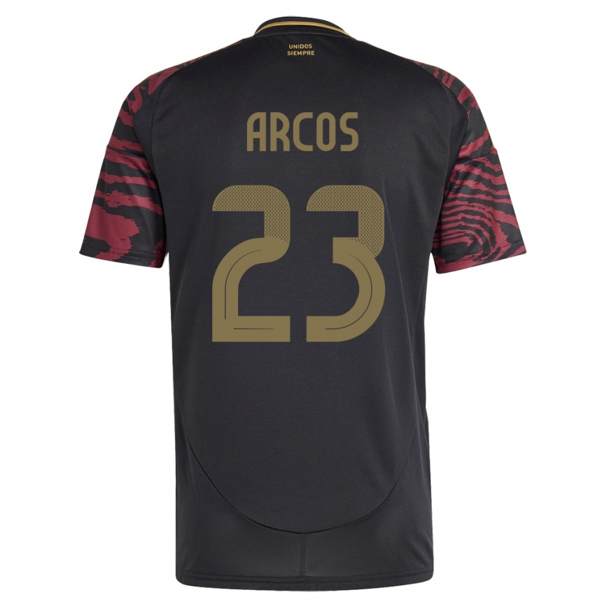 Kids Football Peru Lucía Arcos #23 Black Away Jersey 24-26 T-Shirt Canada