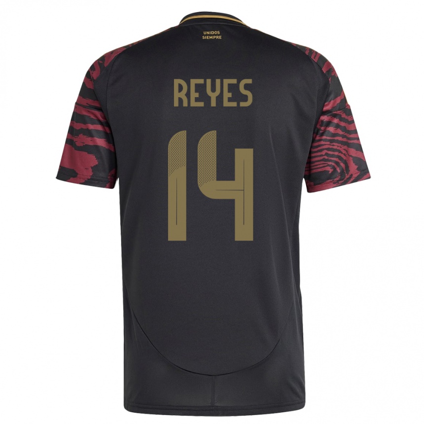 Kids Football Peru Alison Reyes #14 Black Away Jersey 24-26 T-Shirt Canada