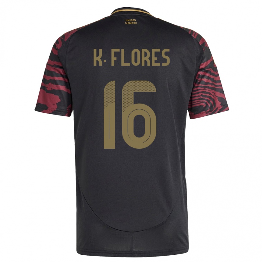 Kids Football Peru Kimbherly Flores #16 Black Away Jersey 24-26 T-Shirt Canada