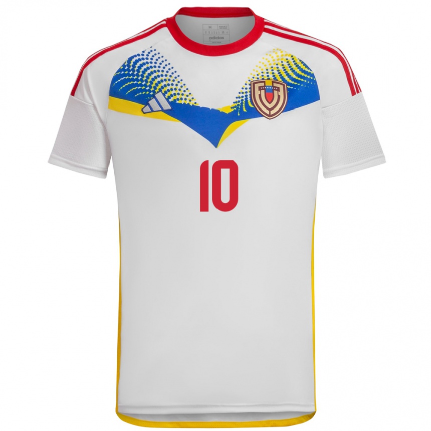 Kids Football Venezuela José Riasco #10 White Away Jersey 24-26 T-Shirt Canada