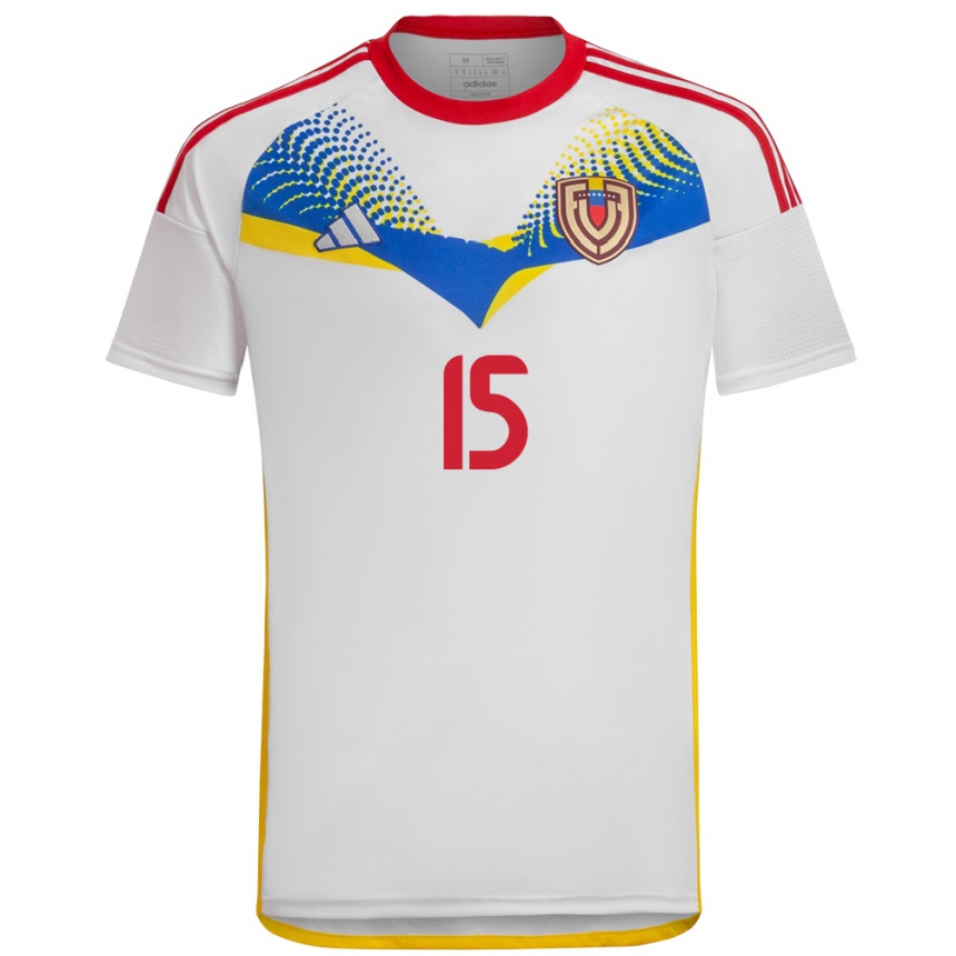 Kids Football Venezuela Cesar Da Silva #15 White Away Jersey 24-26 T-Shirt Canada