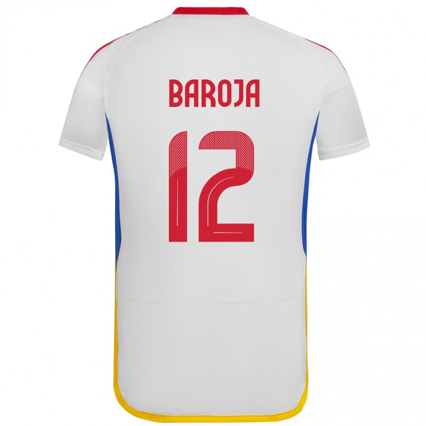 Kids Football Venezuela Alain Baroja #12 White Away Jersey 24-26 T-Shirt Canada