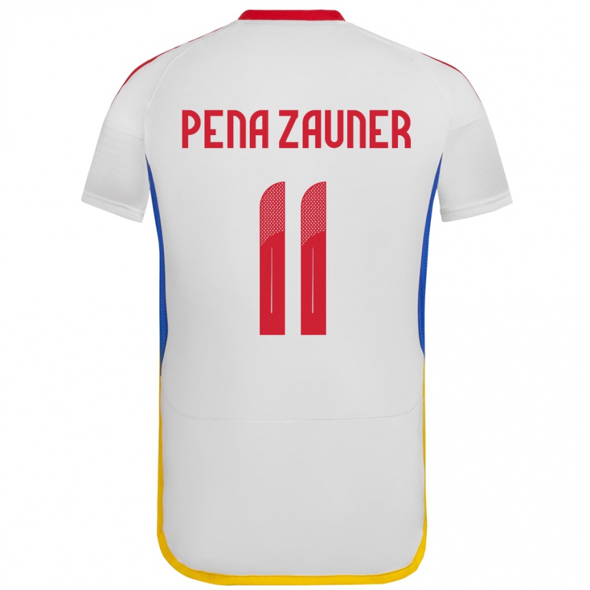 Kids Football Venezuela Enrique Peña Zauner #11 White Away Jersey 24-26 T-Shirt Canada