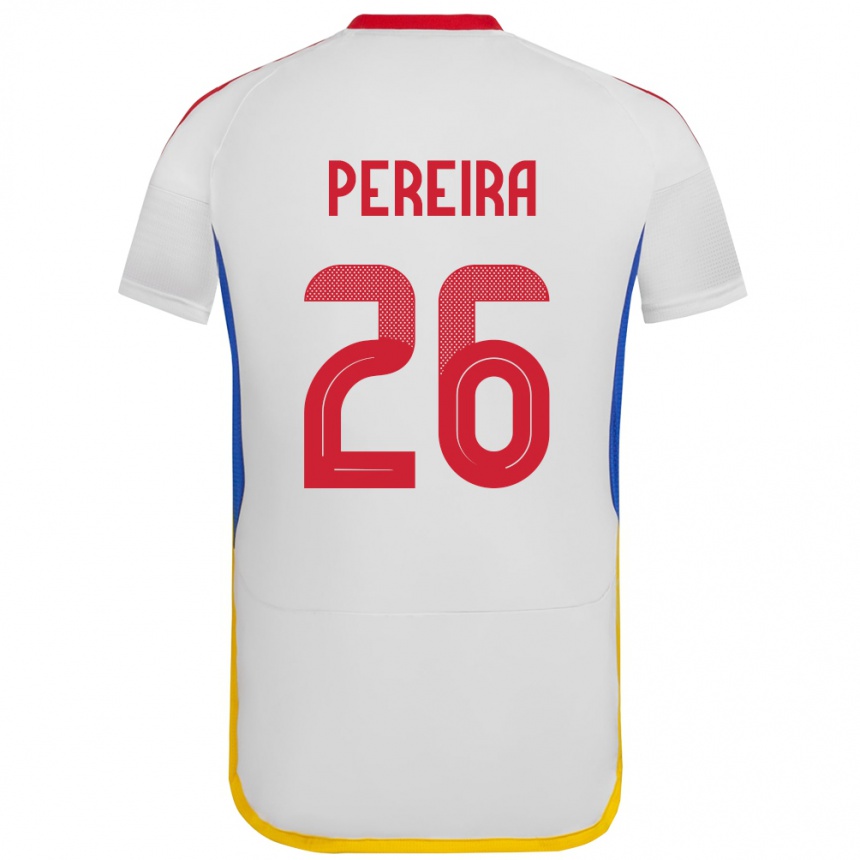 Kids Football Venezuela Daniel Pereira #26 White Away Jersey 24-26 T-Shirt Canada