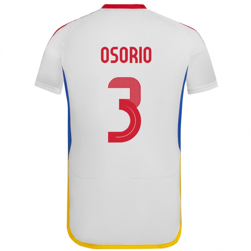 Kids Football Venezuela Yordan Osorio #3 White Away Jersey 24-26 T-Shirt Canada