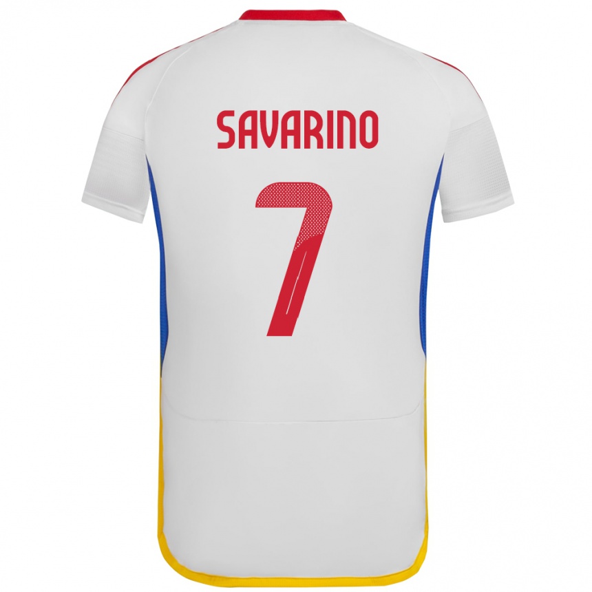 Kids Football Venezuela Jefferson Savarino #7 White Away Jersey 24-26 T-Shirt Canada