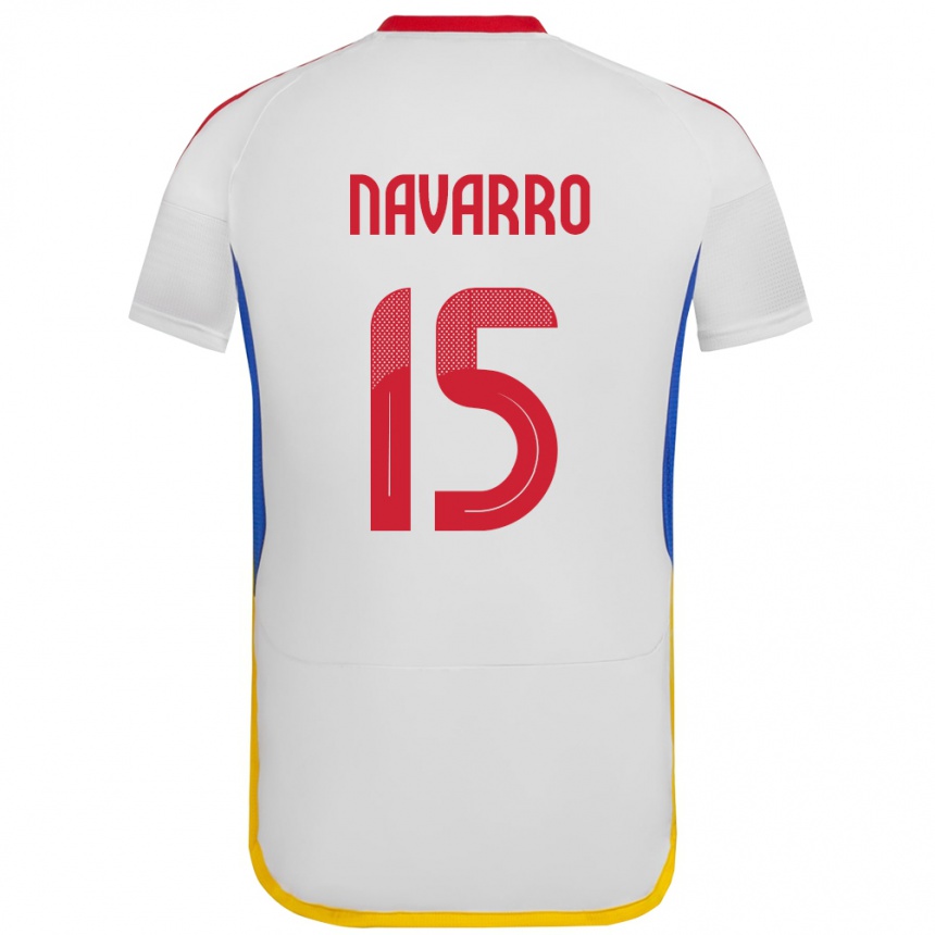 Kids Football Venezuela Miguel Navarro #15 White Away Jersey 24-26 T-Shirt Canada