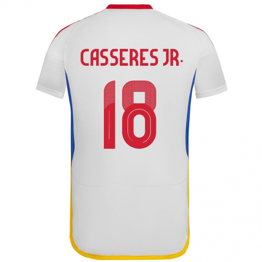 Kids Football Venezuela Cristian Cásseres Jr. #18 White Away Jersey 24-26 T-Shirt Canada