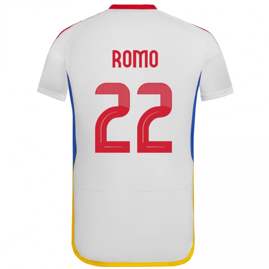 Kids Football Venezuela Rafael Romo #22 White Away Jersey 24-26 T-Shirt Canada