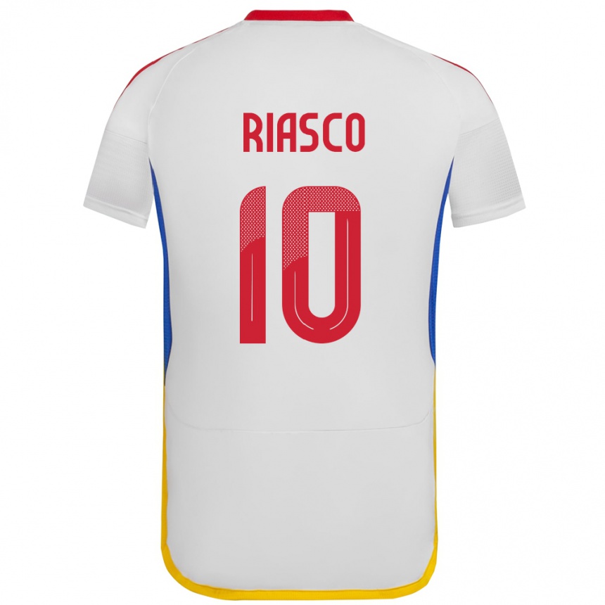 Kids Football Venezuela José Riasco #10 White Away Jersey 24-26 T-Shirt Canada