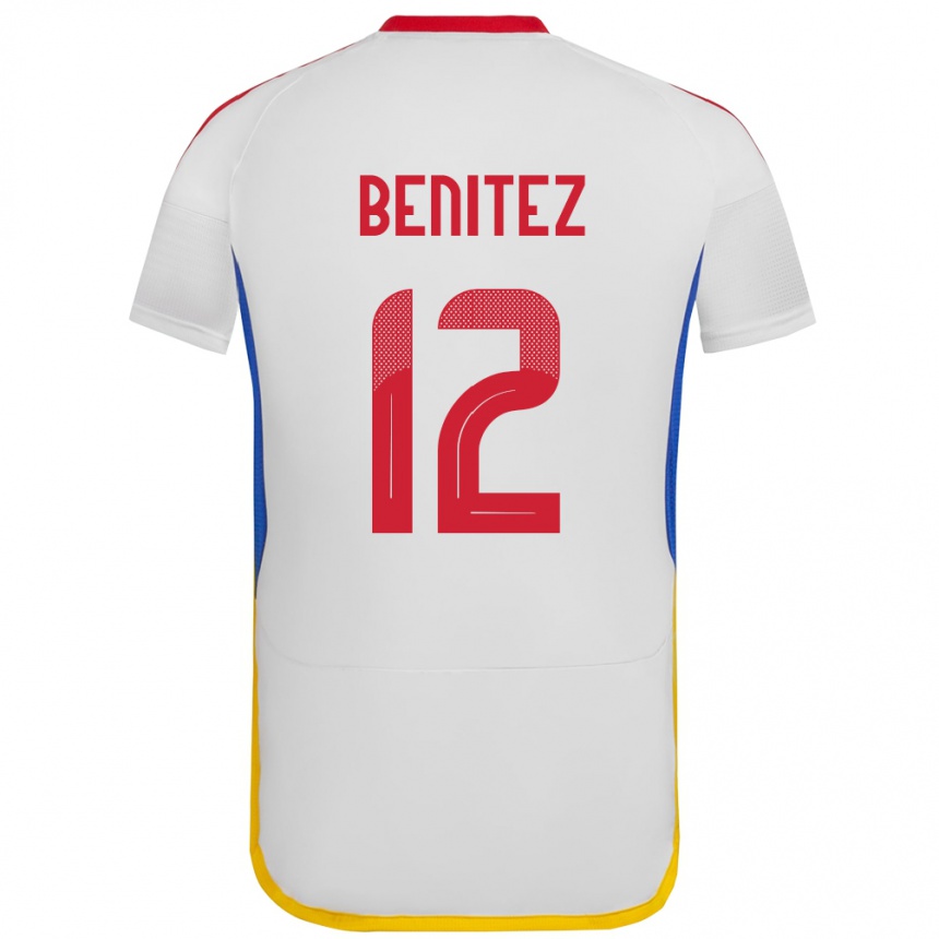 Kids Football Venezuela Frankarlos Benítez #12 White Away Jersey 24-26 T-Shirt Canada