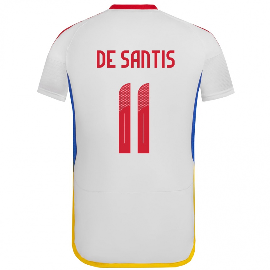 Kids Football Venezuela Jeriel De Santis #11 White Away Jersey 24-26 T-Shirt Canada