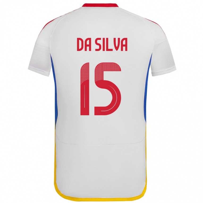 Kids Football Venezuela Cesar Da Silva #15 White Away Jersey 24-26 T-Shirt Canada