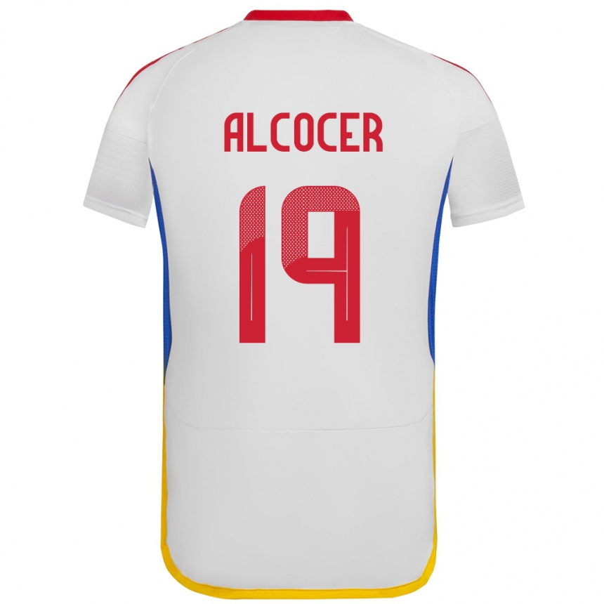 Kids Football Venezuela Brayan Alcocer #19 White Away Jersey 24-26 T-Shirt Canada