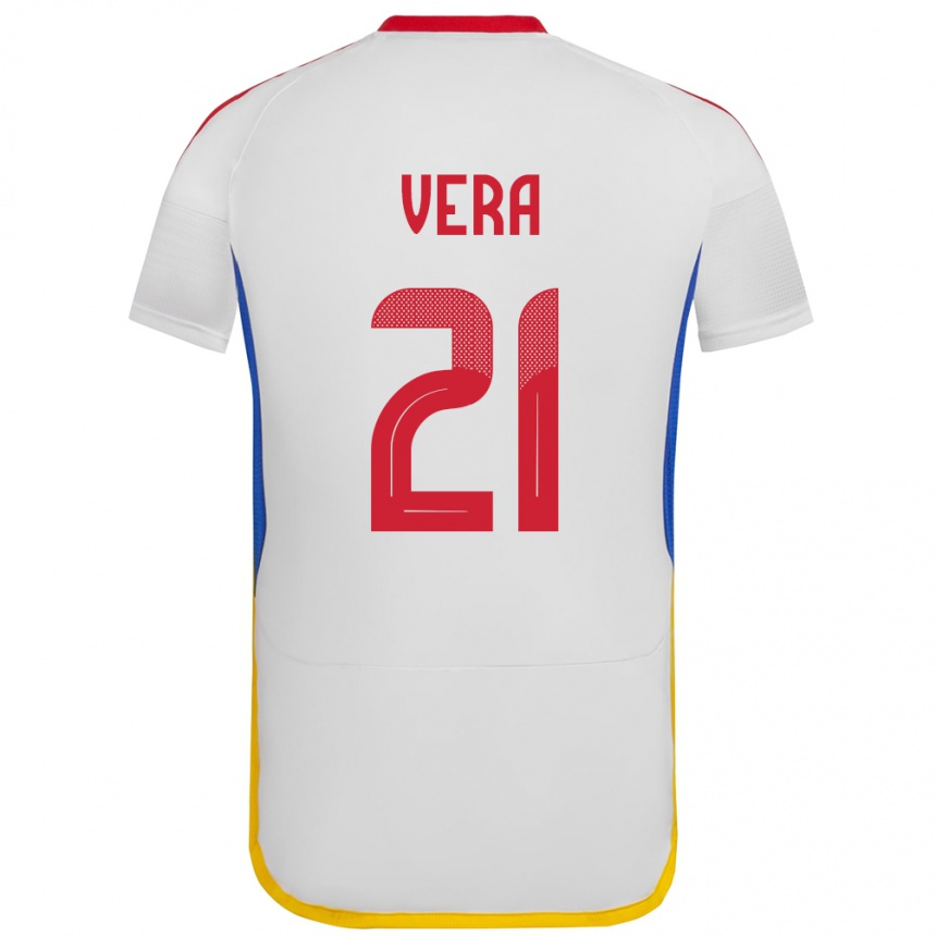 Kids Football Venezuela Andry Vera #21 White Away Jersey 24-26 T-Shirt Canada