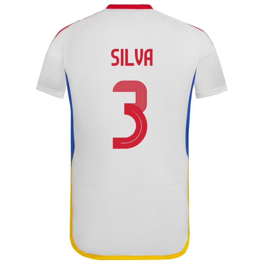 Kids Football Venezuela Santiago Silva #3 White Away Jersey 24-26 T-Shirt Canada