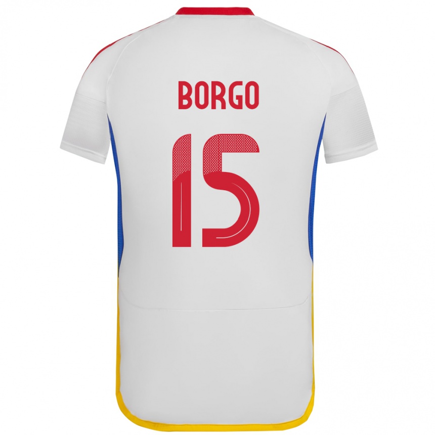 Kids Football Venezuela Ángel Borgo #15 White Away Jersey 24-26 T-Shirt Canada