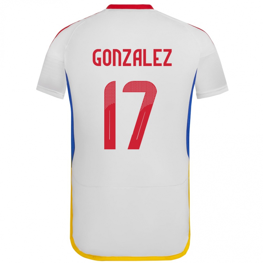 Kids Football Venezuela Mayken González #17 White Away Jersey 24-26 T-Shirt Canada