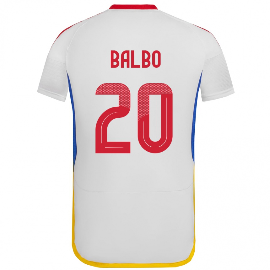 Kids Football Venezuela Luis Balbo #20 White Away Jersey 24-26 T-Shirt Canada