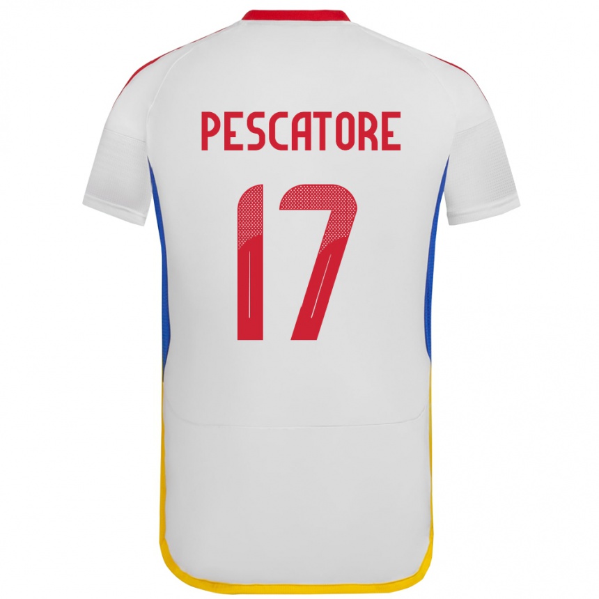 Kids Football Venezuela Camila Pescatore #17 White Away Jersey 24-26 T-Shirt Canada