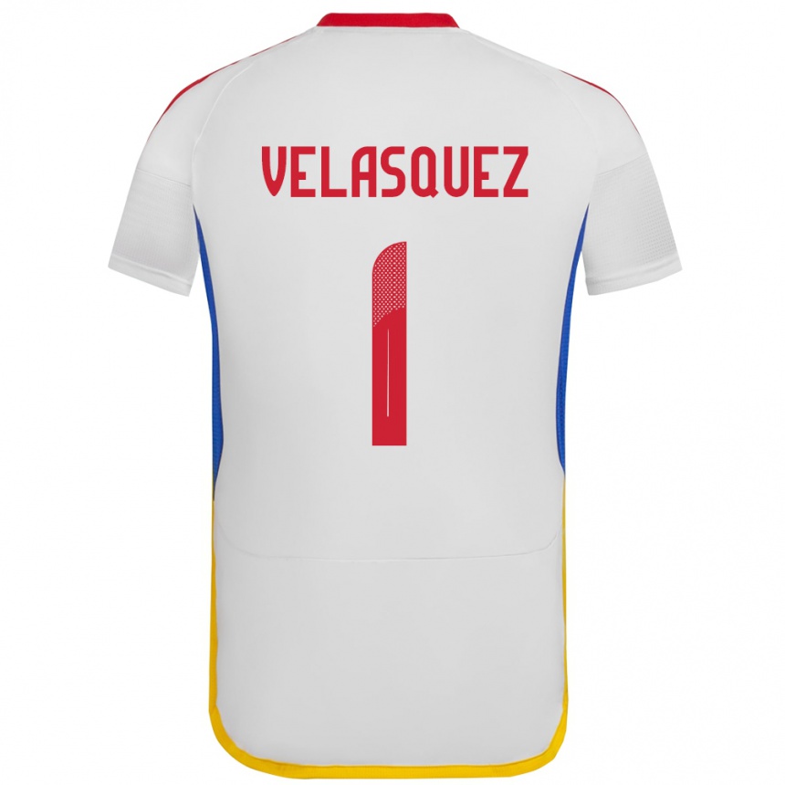 Kids Football Venezuela Yessica Velásquez #1 White Away Jersey 24-26 T-Shirt Canada