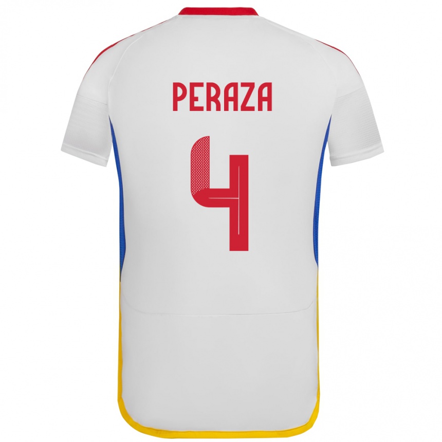 Kids Football Venezuela María Peraza #4 White Away Jersey 24-26 T-Shirt Canada