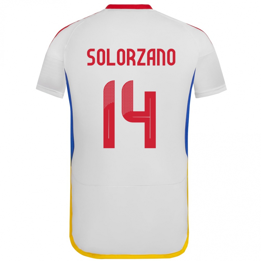 Kids Football Venezuela Fabiola Solórzano #14 White Away Jersey 24-26 T-Shirt Canada