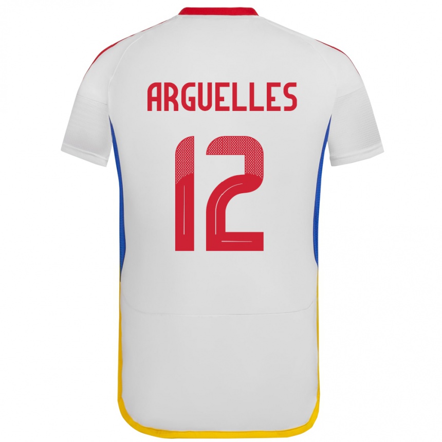 Kids Football Venezuela Wilmary Argüelles #12 White Away Jersey 24-26 T-Shirt Canada