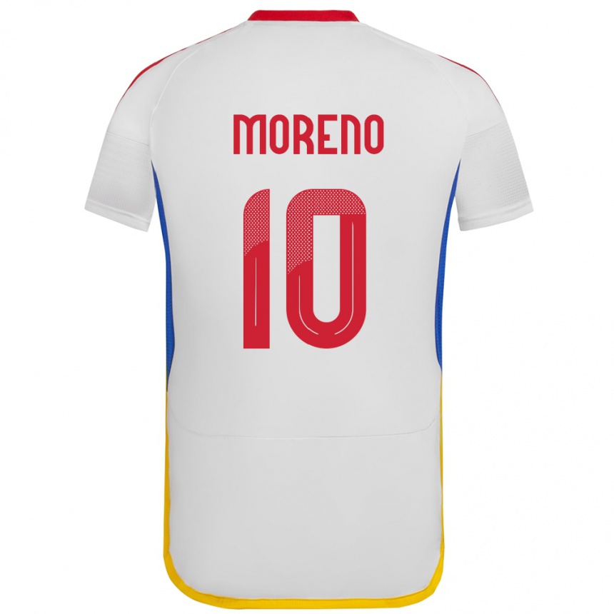 Kids Football Venezuela Yerliane Moreno #10 White Away Jersey 24-26 T-Shirt Canada