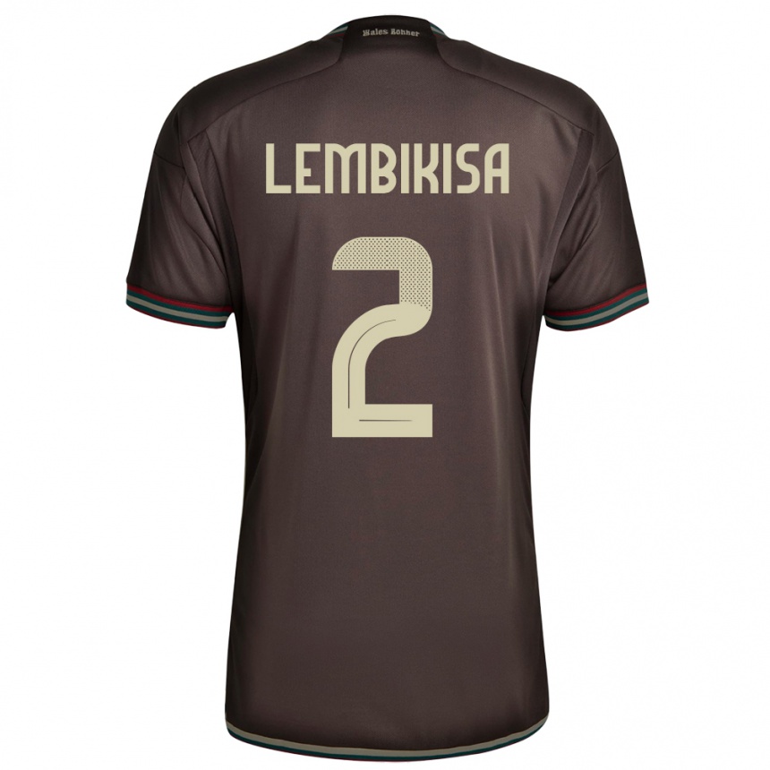 Kids Football Jamaica Dexter Lembikisa #2 Night Brown Away Jersey 24-26 T-Shirt Canada