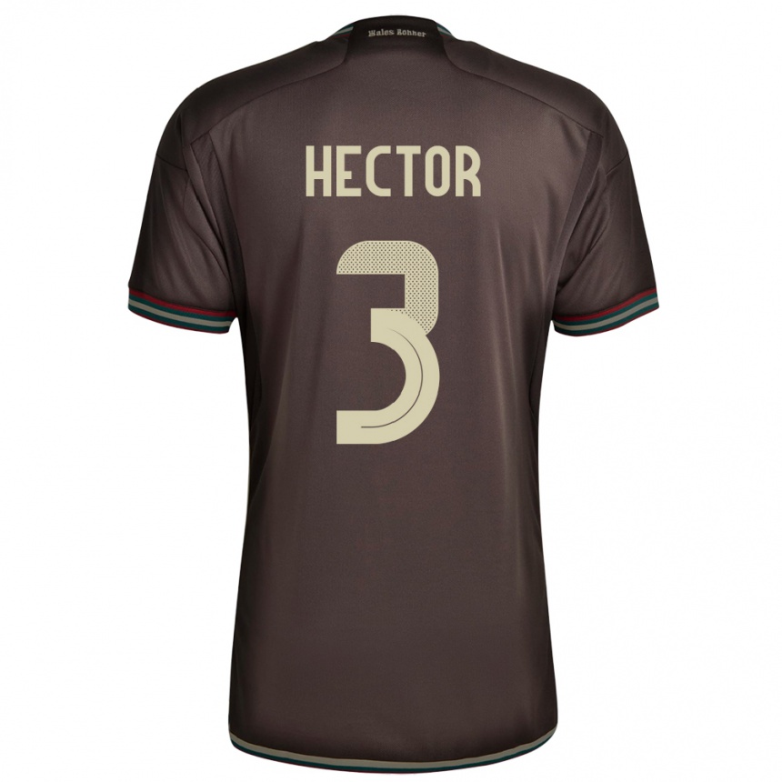 Kids Football Jamaica Michael Hector #3 Night Brown Away Jersey 24-26 T-Shirt Canada