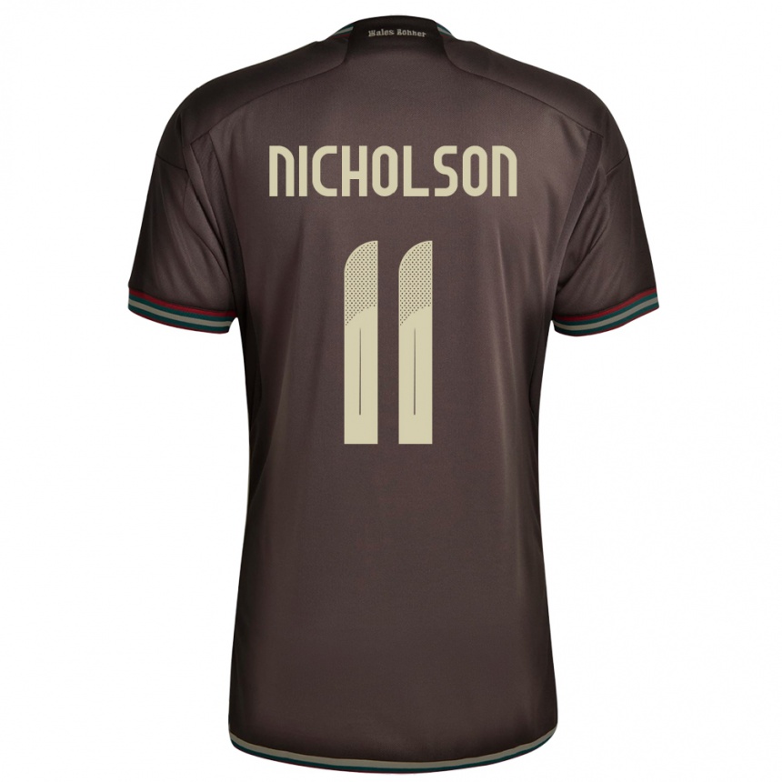 Kids Football Jamaica Shamar Nicholson #11 Night Brown Away Jersey 24-26 T-Shirt Canada