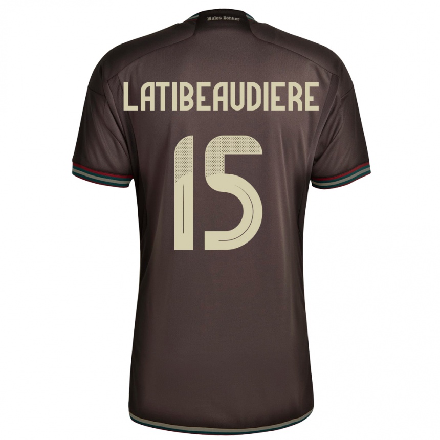 Kids Football Jamaica Joel Latibeaudiere #15 Night Brown Away Jersey 24-26 T-Shirt Canada