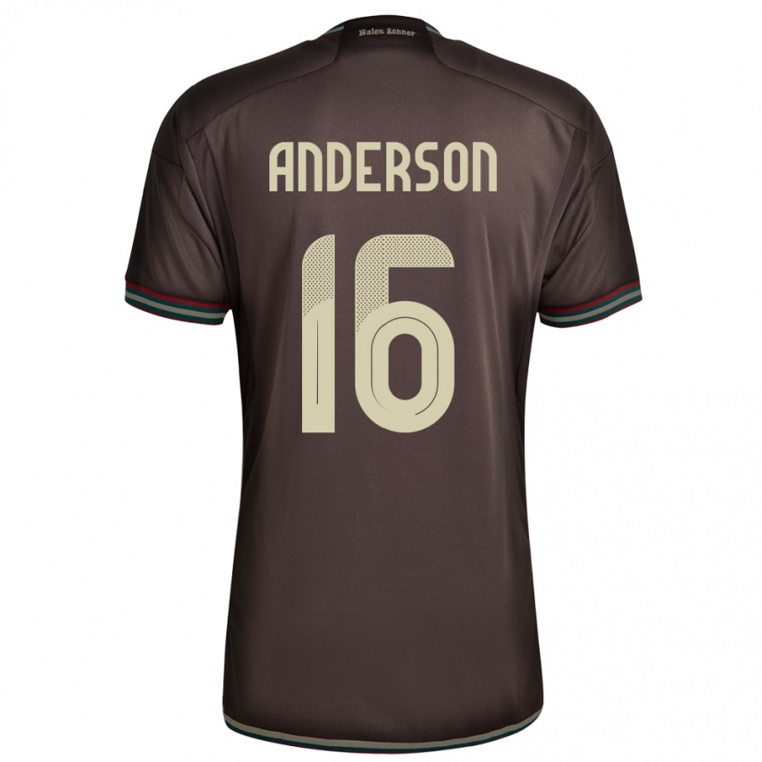 Kids Football Jamaica Karoy Anderson #16 Night Brown Away Jersey 24-26 T-Shirt Canada