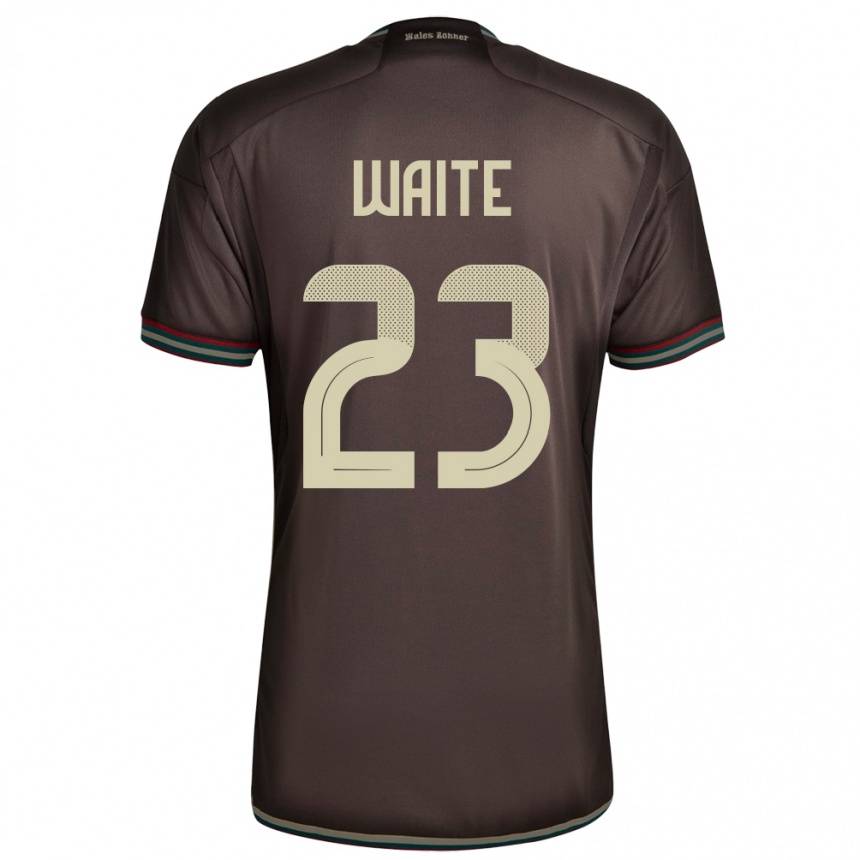 Kids Football Jamaica Jahmali Waite #23 Night Brown Away Jersey 24-26 T-Shirt Canada