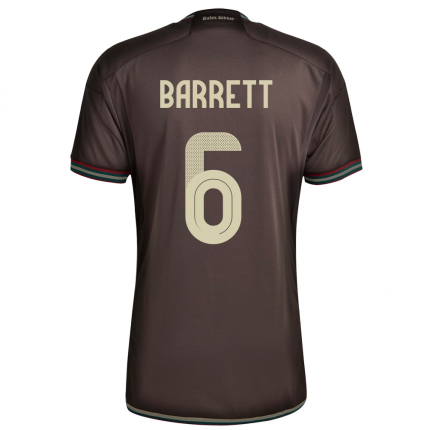 Kids Football Jamaica Ronaldo Barrett #6 Night Brown Away Jersey 24-26 T-Shirt Canada