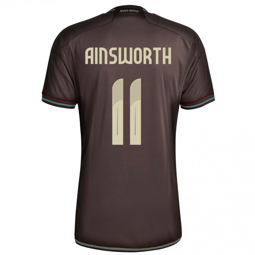 Kids Football Jamaica Christopher Ainsworth #11 Night Brown Away Jersey 24-26 T-Shirt Canada