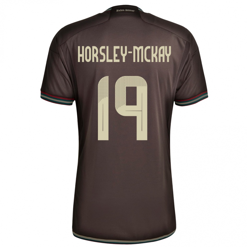 Kids Football Jamaica Kyron Horsley-Mckay #19 Night Brown Away Jersey 24-26 T-Shirt Canada