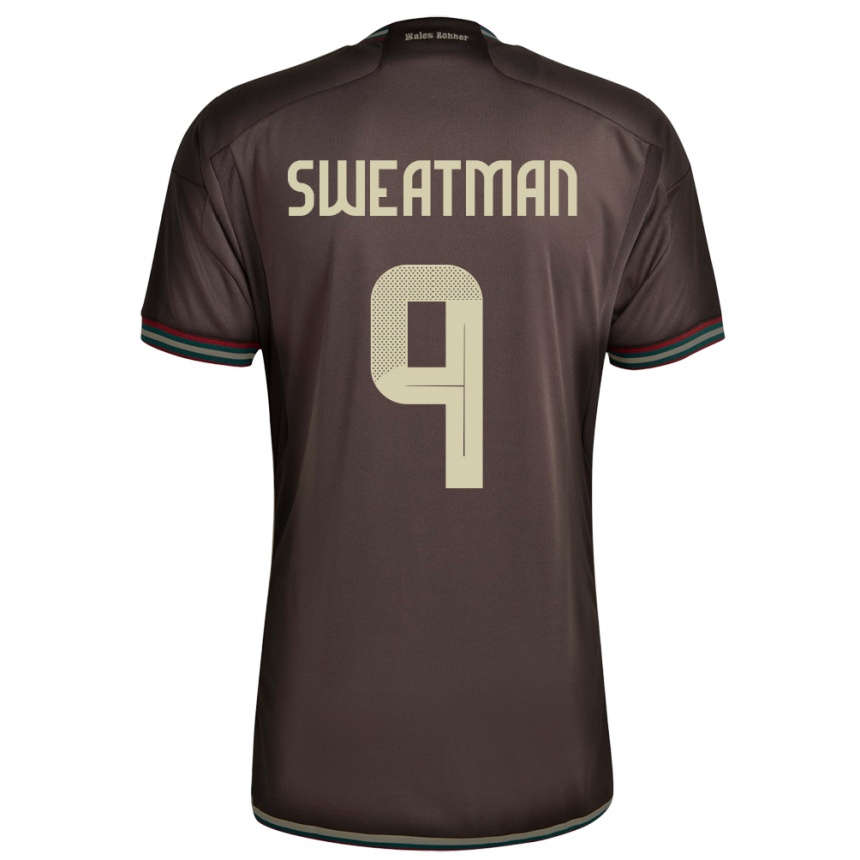 Kids Football Jamaica Marlo Sweatman #9 Night Brown Away Jersey 24-26 T-Shirt Canada