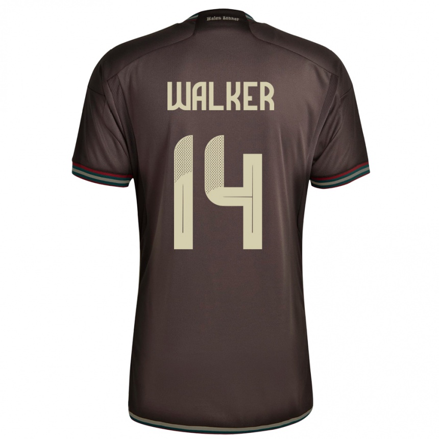 Kids Football Jamaica Ricshya Walker #14 Night Brown Away Jersey 24-26 T-Shirt Canada