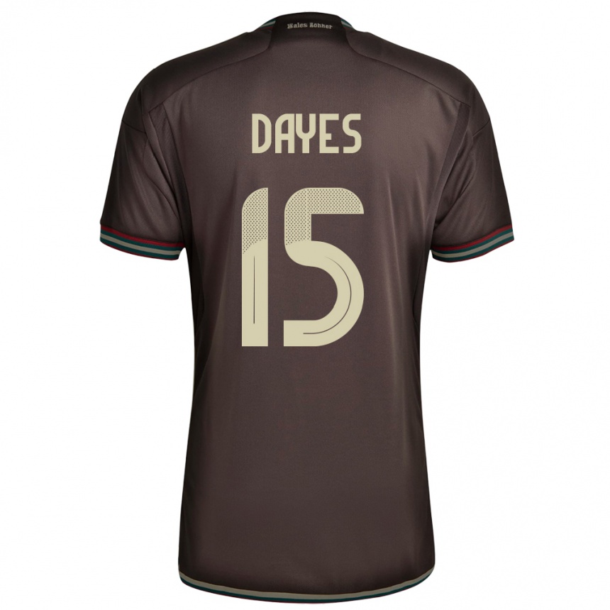 Kids Football Jamaica Mikayla Dayes #15 Night Brown Away Jersey 24-26 T-Shirt Canada