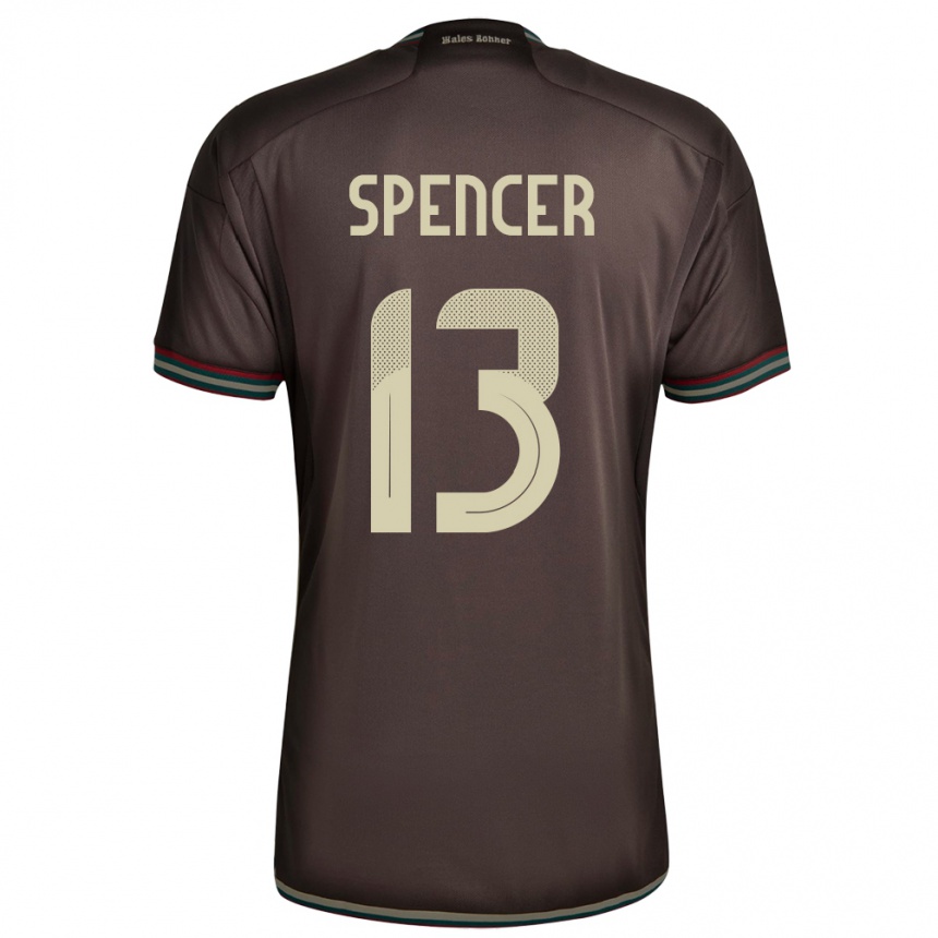 Kids Football Jamaica Rebecca Spencer #13 Night Brown Away Jersey 24-26 T-Shirt Canada